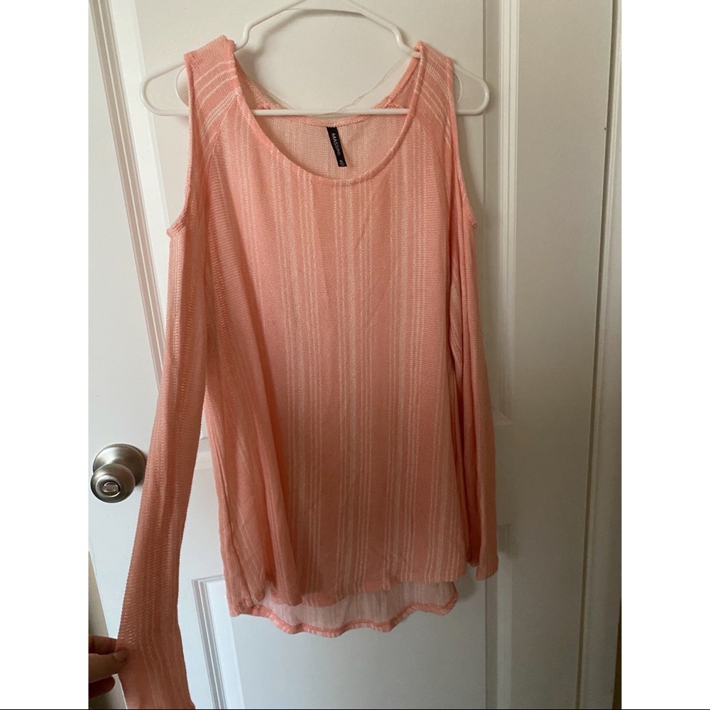 Cold shoulder sweater